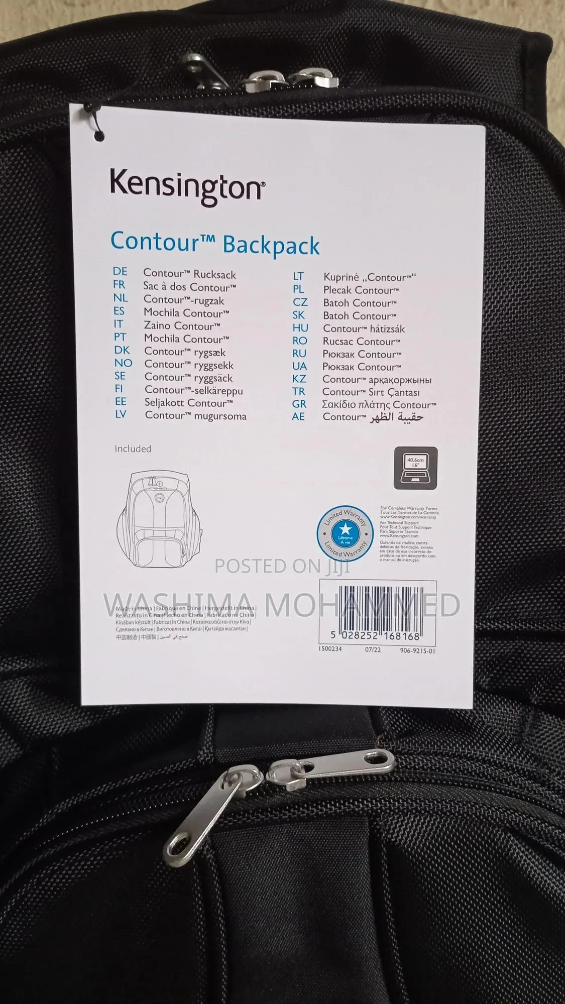 Kensington Contour Backpack 15.6"