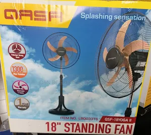 Qasa 18" Rubber Blades Standing Fan Qsf-18yoga Ii