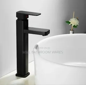 Long Black Basin Faucets ( Hot and Cold Mixer)