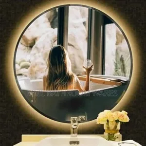 Black Frame Backlit Led Mirrors With Three (3) Color Lights
