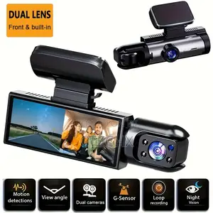 Zkcamspy Dash Camera Front and Inside, Night Vision Car DVR