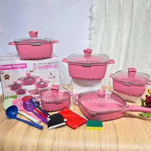 25pcs Disnie Regina Granite Coating Cookware/Pot Set