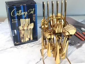 24pcs Gold Cutlery Set