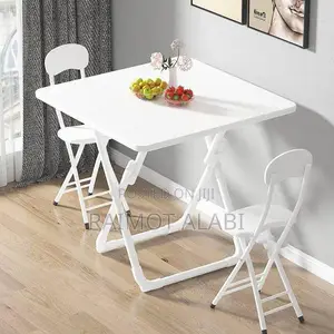 Pure White Table and Two Chairs