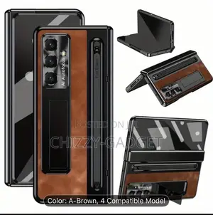 Samsung Fold 3,4,5,6, Kickstand Hinge Case With Pen