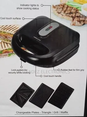 Master Chef 3in1 Sandwich Toaster, Grill and Waffle Maker