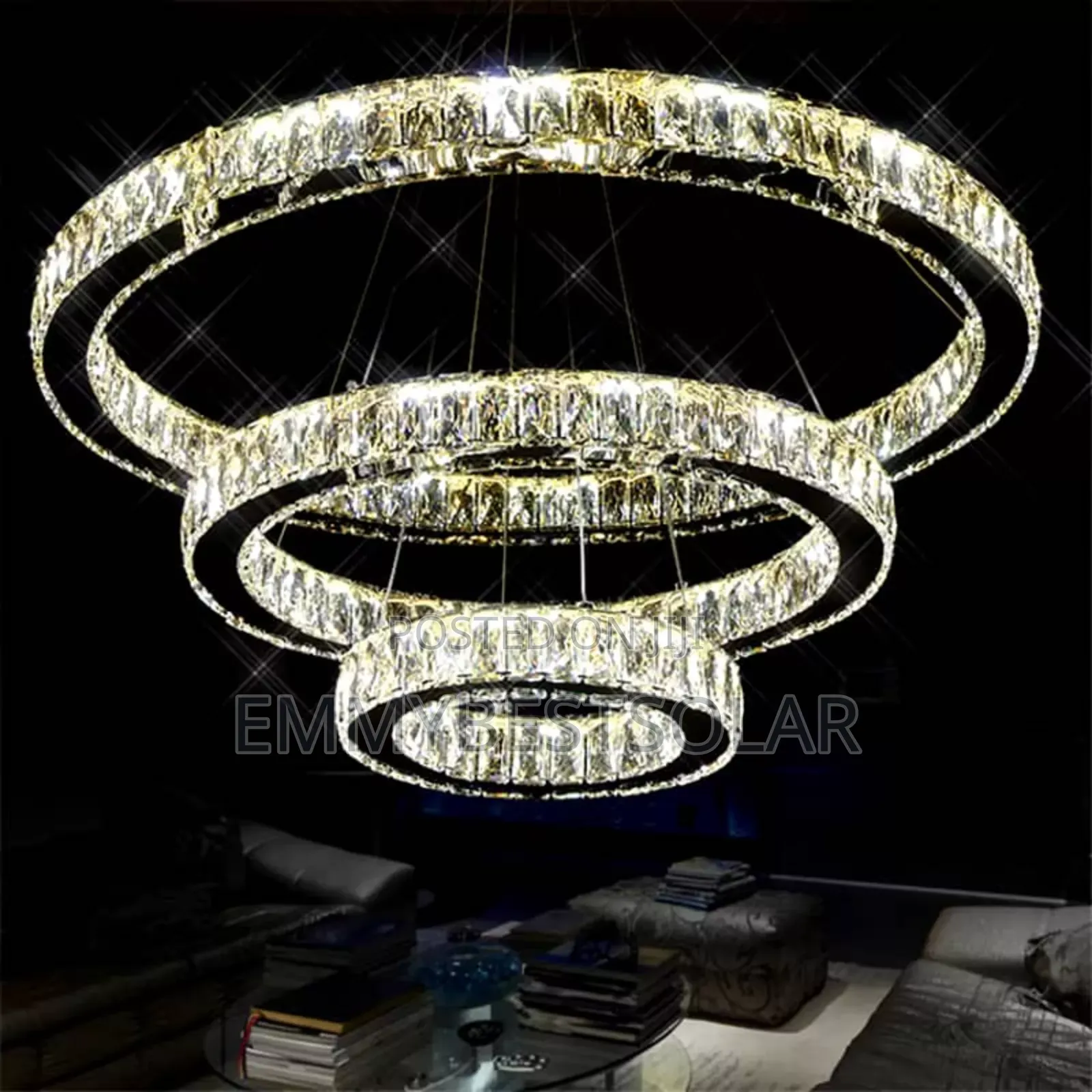 Silvery Crystal Chandelier Light