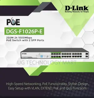 Dlink 24 Ports Gigabit Poe Switch DGS-F1026p-E