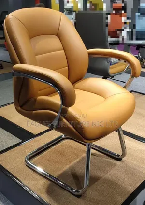 Quality Pure Leather Visitor's Office Chair