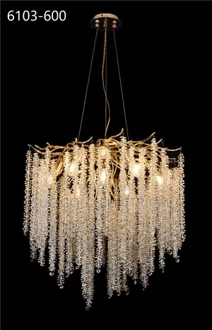 Round Gold Crystal Chandelier Lighting for Diningliving Room