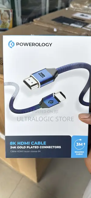 New Powerology 8k 3m Hdmi Cable 24k Gold Plated Connectors