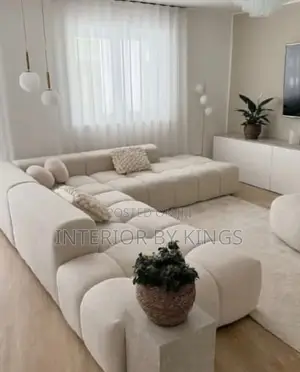 L-Shaped Fabric Sofa Custom Made Can Be Made in Colors