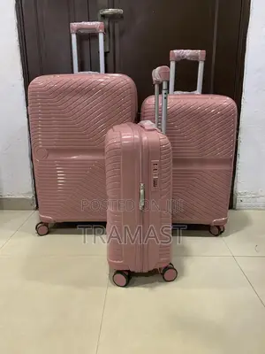 Travel In Style With Jing Pin Rubber 3-set Travel Luggage