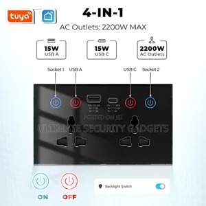16a Tuya Smart Double Socket With USB Type C