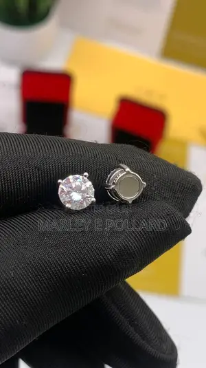 Vvs1 Magnetic Moissanite Sterling Silver Earrings