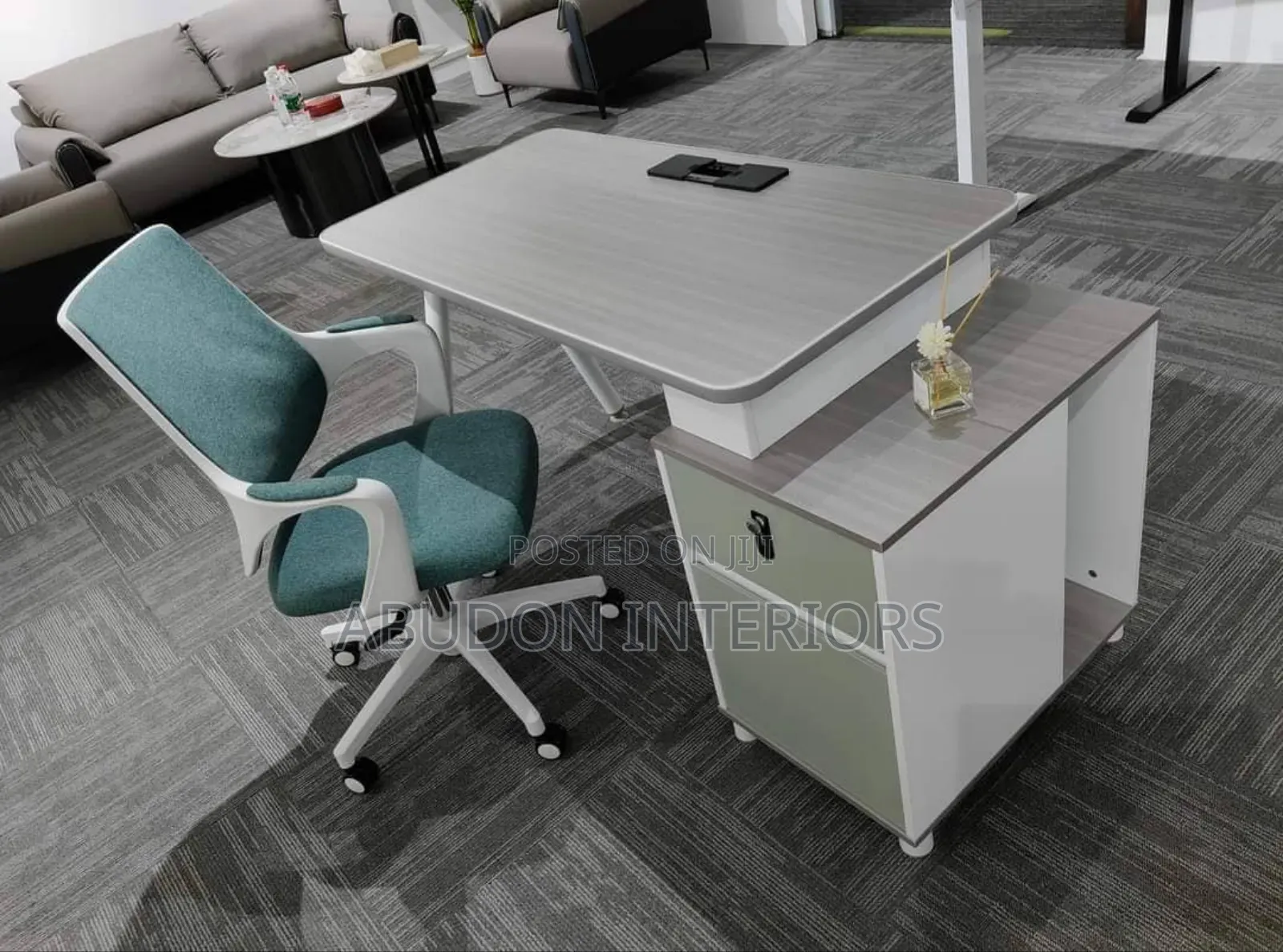 White Unique Office Table