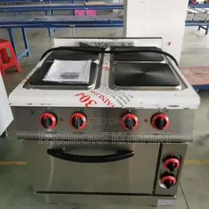 Electric Cooker With Four Hot Plates and an Integrated Oven