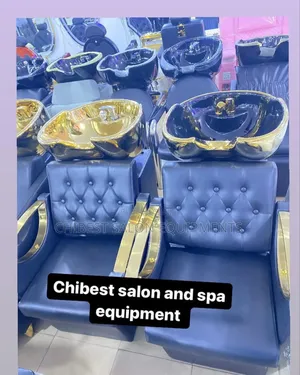 Black and Gold Washing Hair Basin