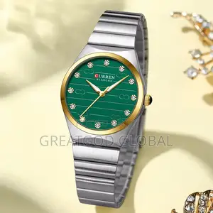 Curren Original Quartz Watch for Women Green Face