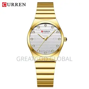 Curren Original Quartz Watch for Women Gold and Silver