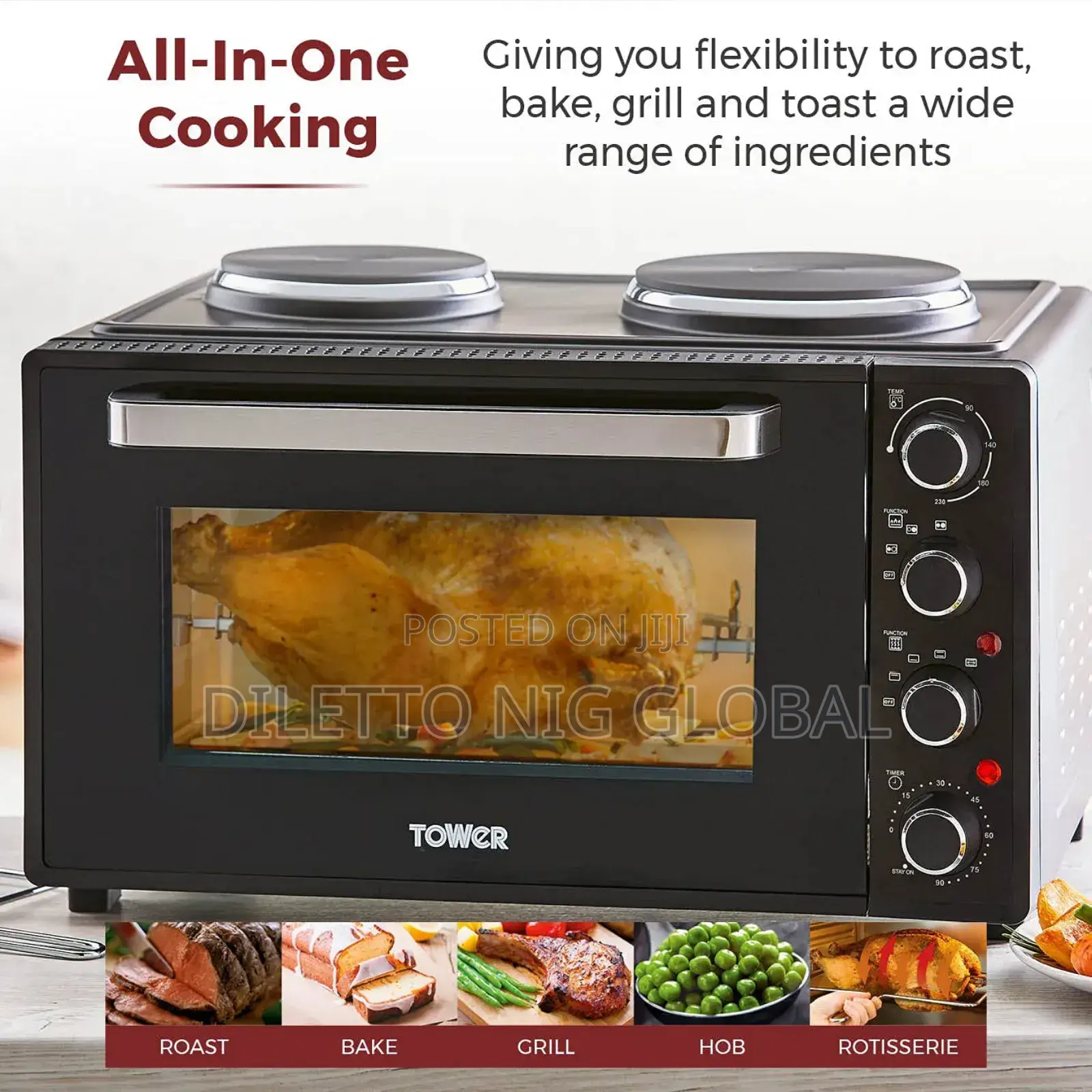 Tower 42l Oven With Adjustable Temperature Control