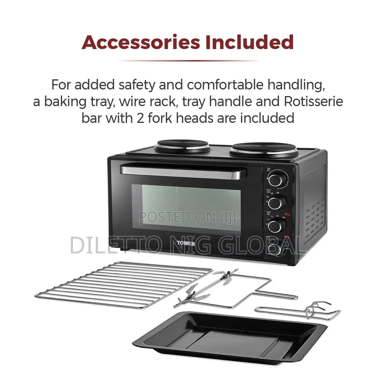 Tower 42l Oven With Adjustable Temperature Control