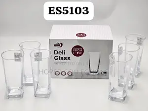 6 PCS Square Shape Glass Cup