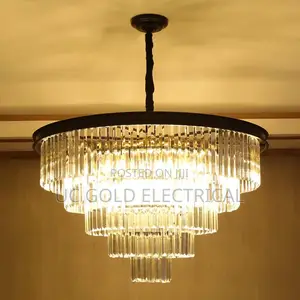 Modern Crystal Gold Chandelier Lighting Living Room Bedroom