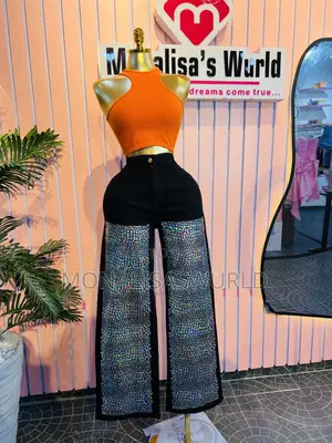 Classy Black Jean With Sequence