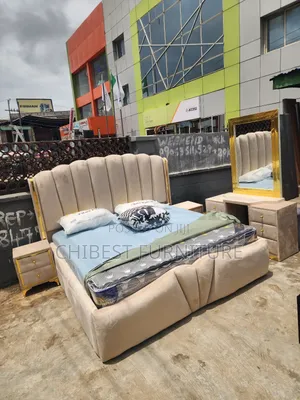 High Quality 6by6 Bed With Side Drawers and Dresser