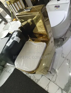 Square Gold Color Water Closet