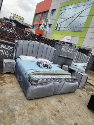 5ft Tall 6by6 Upholstery Padded Bed Frame With Accessories