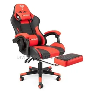 Furgle Pro Series Gaming Chair With Footrest - Red Black