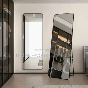 Frame Wall/ Standing Mirror_ Black