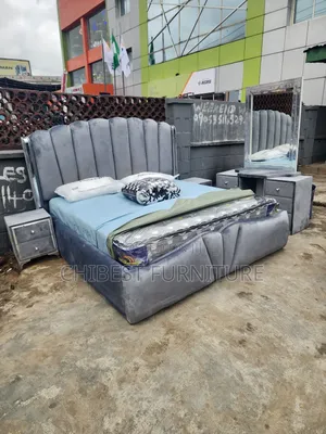 Grey Six by Six Complete Set of Upholstery Bed.