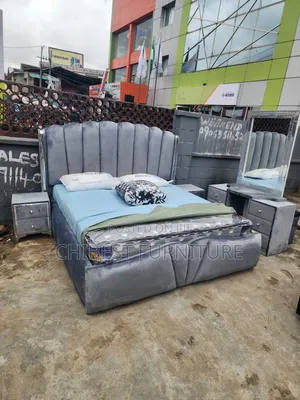 5ft Tall 6by6 Bed With Executive Dresser and Cupboards.