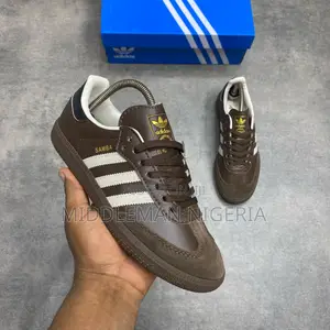Adidas Og Samba Dark Brown Biege Gum Sneakers