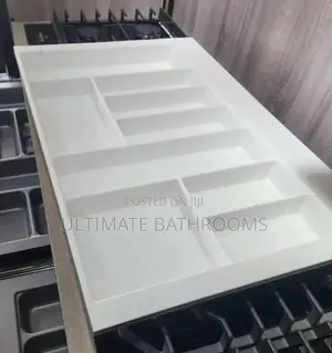 White 80cm Built in Kitchen Cutlery Tray