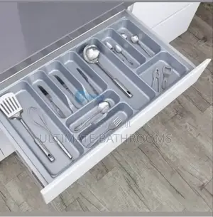 Grey 800mm Cabinet Built in Cutlery Tray