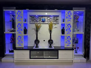 Massive Tv Wall Cabinet With Stunning Led Lights.