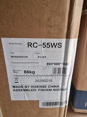 Hisense Side By Side Refrigerator Ref 55ws