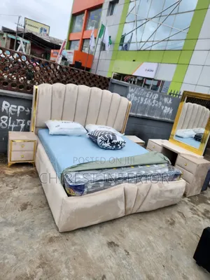 Cream Coloured 6by6 Set of Bed.