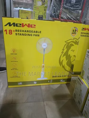 Mewe 18" Rechargeable Solar Fan