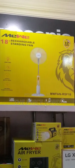 Mewe 18 Rechargeable Fan