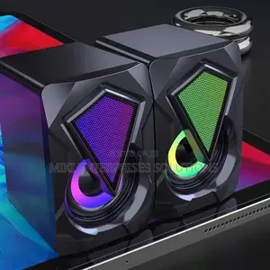 2.0 Usb Wired Desktop Speakers With Led Lights