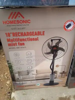 Homesonic 18" Rechargeable Room Mist Fan.