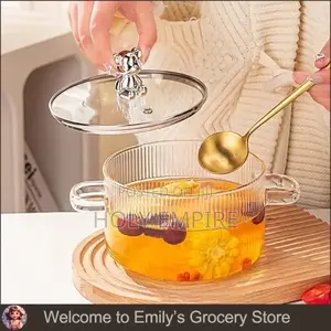 Borosilicate Glass Saucepan Cooking Pot Soup Pot Heating