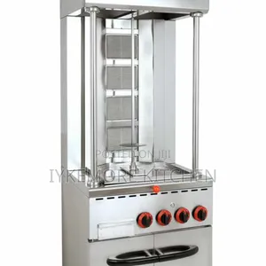4 Burner Shawarma Gas Grill Machine