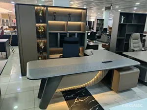 Super Executive Table And Bookshelf