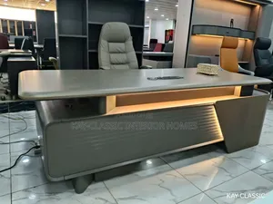 Led Executive Table And Bookshelf